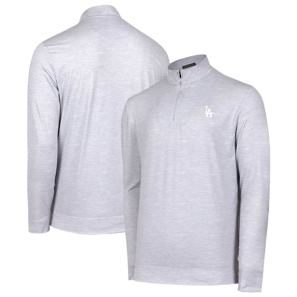 Los Angeles Dodgers Sublime Tri-Blend Quarter-Zip Jacket - Gray