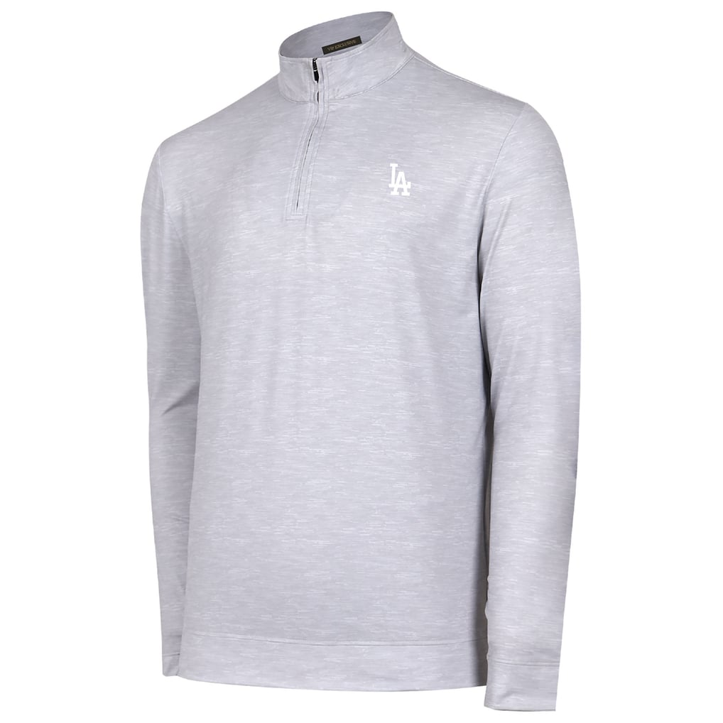 Los Angeles Dodgers Sublime Tri-Blend Quarter-Zip Jacket - Gray