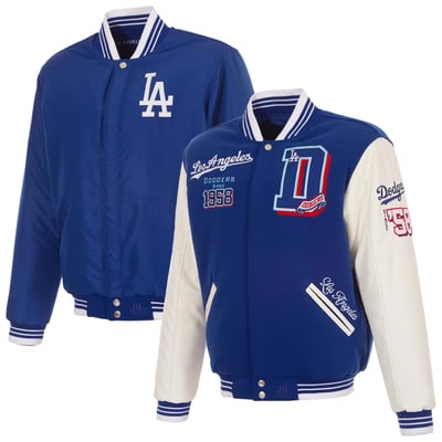  Los Angeles Dodgers JH Design Reversible Full-Snap Varsity Jacket - Royal