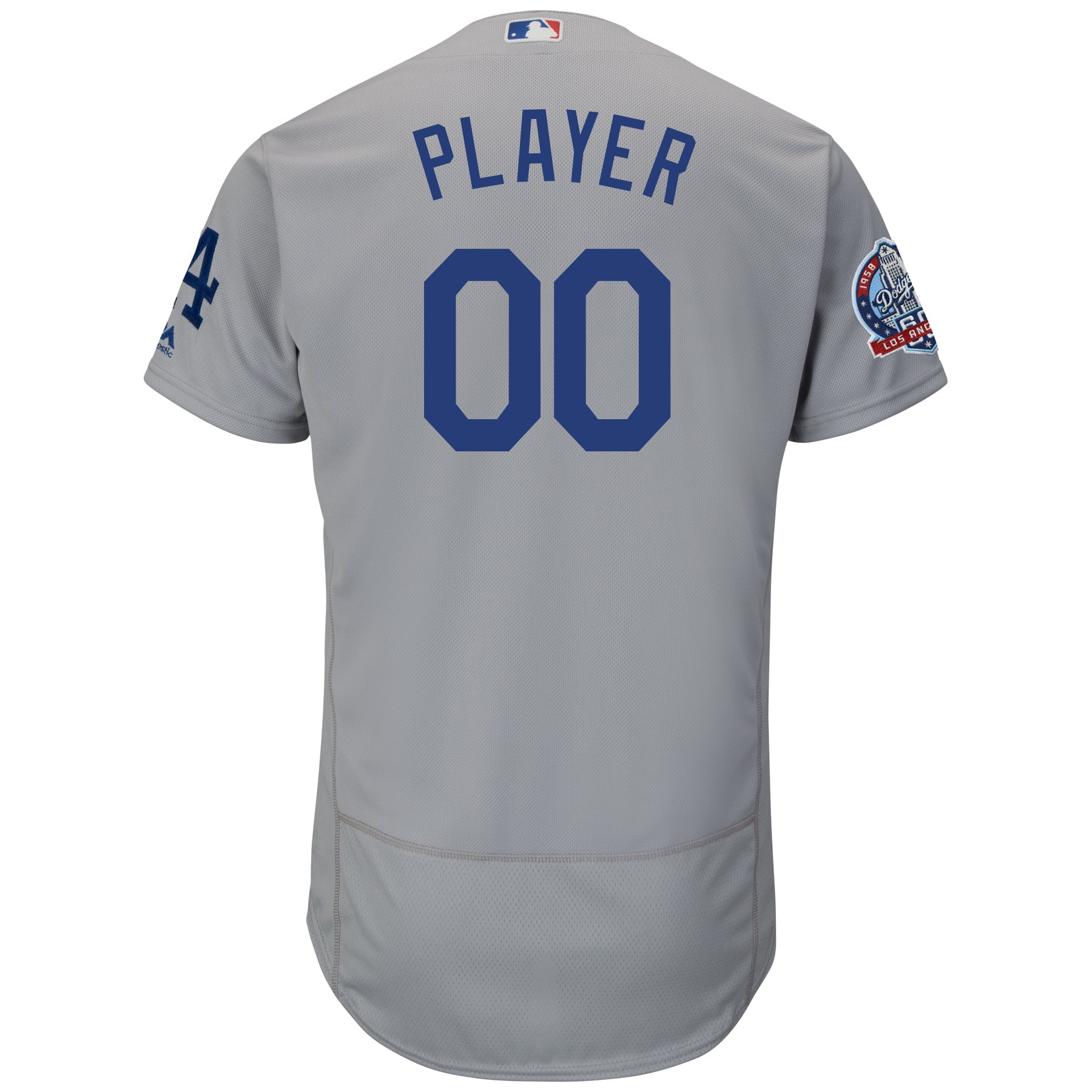 Men's Los Angeles Dodgers Majestic Gray 60th Anniversary Road
