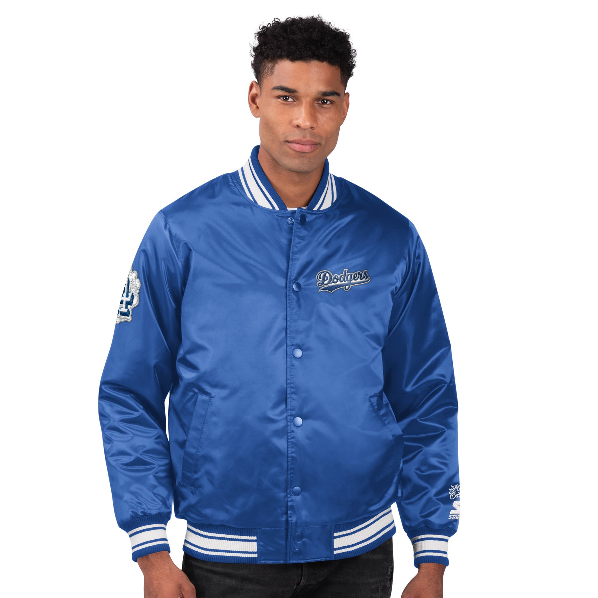 Los Angeles Dodgers Mister Cartoon x G-III Full-Snap Satin Jacket 