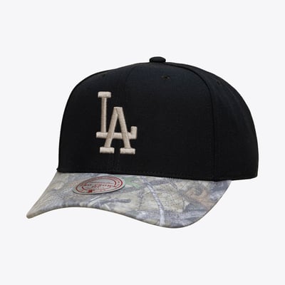  Los Angeles Dodgers Mitchell & Ness Midnight Timber Pro Snapback Hat - Black