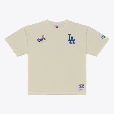  Los Angeles Dodgers Mitchell & Ness Heritage Hues Oversized T-Shirt - Cream
