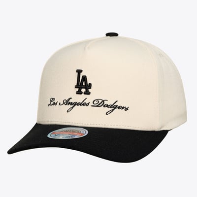  Los Angeles Dodgers Mitchell & Ness Flawless Stretch-Snap Hat - Cream/Black