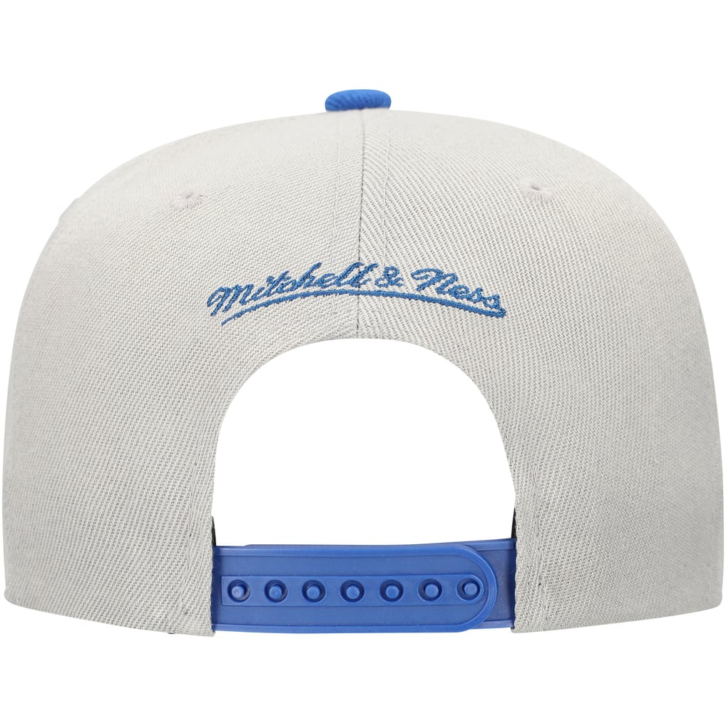 Los Angeles Dodgers Mitchell & Ness Knock Out Panel Snapback Hat - Gray/Royal