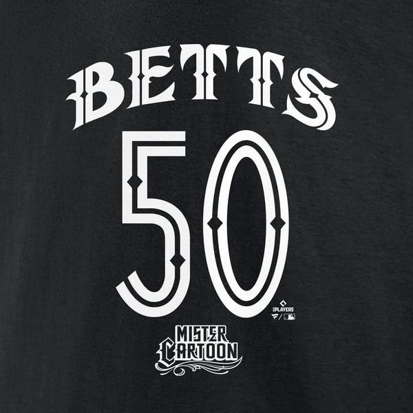 Mookie Betts Los Angeles Dodgers Mister Cartoon Name & Number T 
