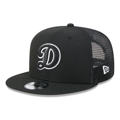 Los Angeles Dodgers New Era 9FIFTY Adjustable Trucker Hat - Black