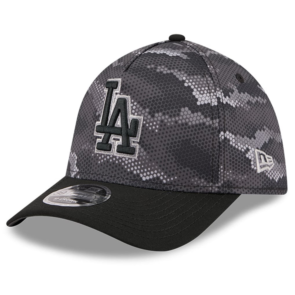 Los Angeles Dodgers New Era Camo 39THIRTY A-Frame Flex Hat - Black