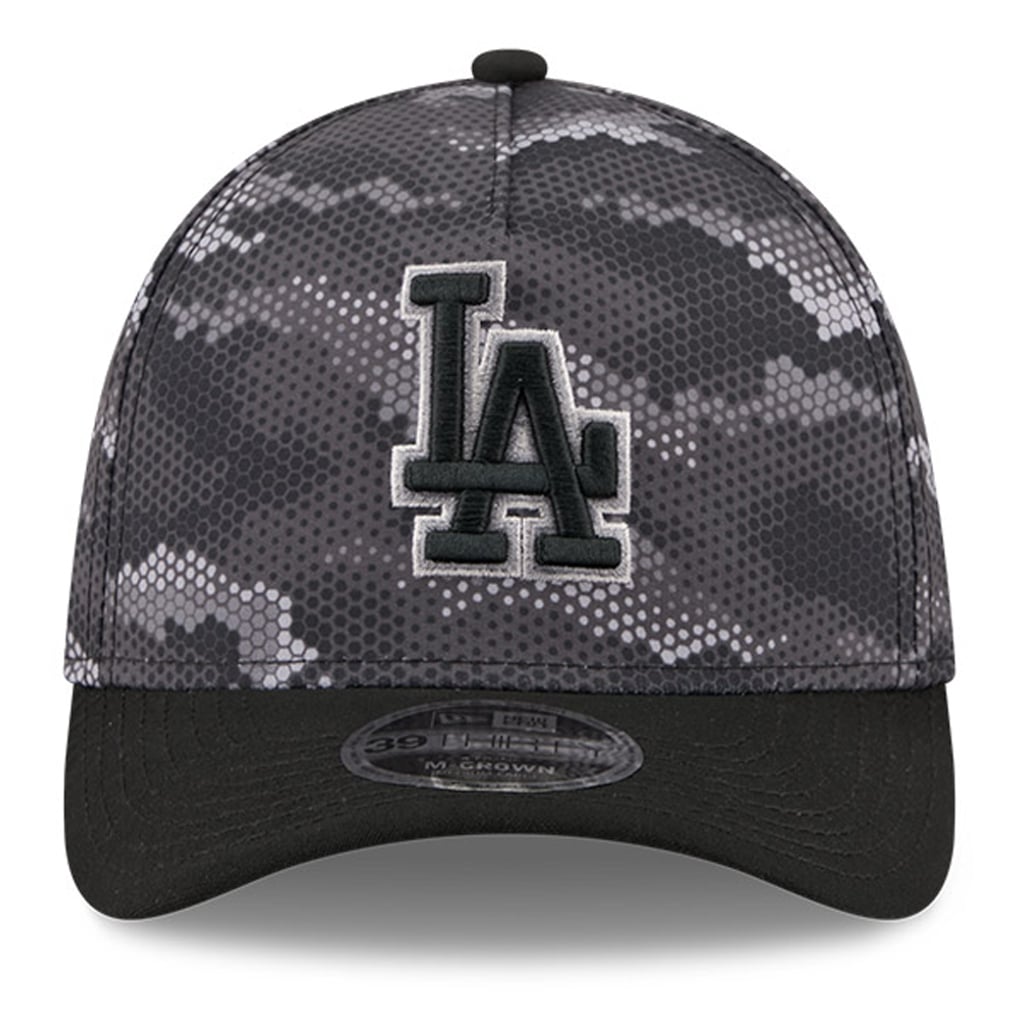 Los Angeles Dodgers New Era Camo 39THIRTY A-Frame Flex Hat - Black