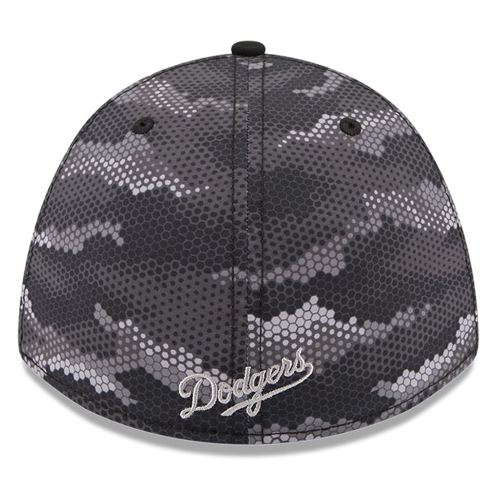 Los Angeles Dodgers New Era Camo 39THIRTY A-Frame Flex Hat - Black