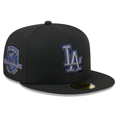  Los Angeles Dodgers New Era Color Pop 59FIFTY Fitted Hat - Black