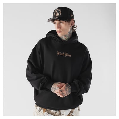  Los Angeles Dodgers New Era Heritage Gothic Lettering Pullover Hoodie - Black