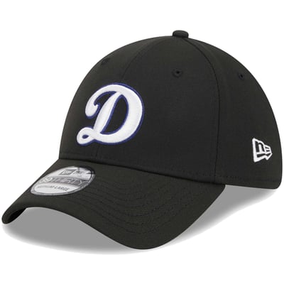 Los Angeles Dodgers New Era Logo 39THIRTY Flex Hat - Black