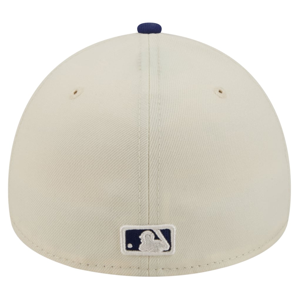 Men's Los Angeles Dodgers New Era Cream Chrome A-Frame 59FORTY Fitted Hat