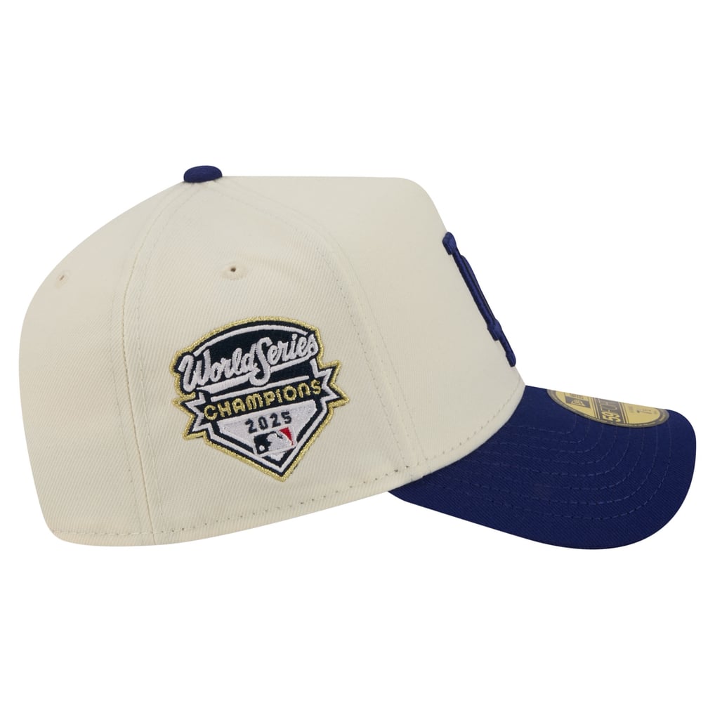 Men's Los Angeles Dodgers New Era Cream Chrome A-Frame 59FORTY Fitted Hat