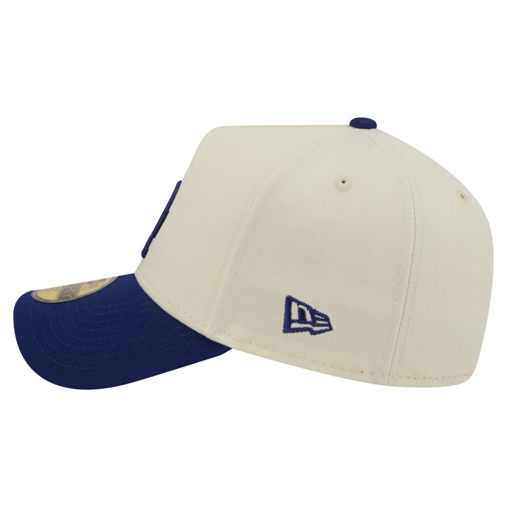 Men's Los Angeles Dodgers New Era Cream Chrome A-Frame 59FORTY Fitted Hat