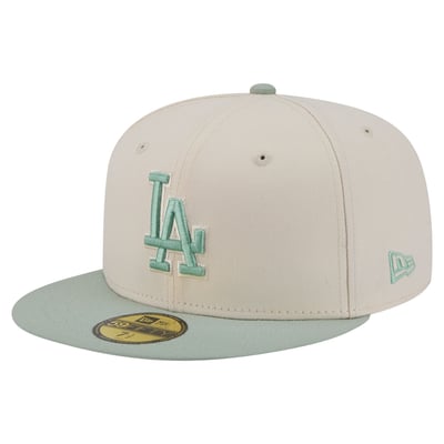 Los Angeles Dodgers New Era Color Pack 59FIFTY Fitted Hat - Cream/Green