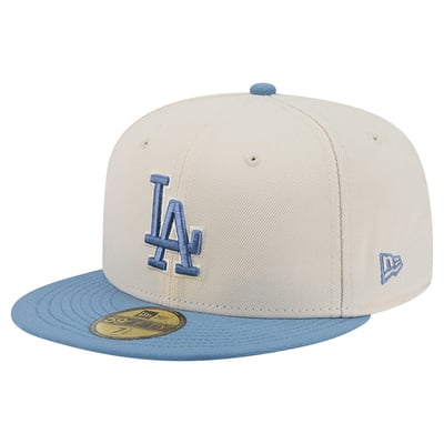 Los Angeles Dodgers New Era Color Pack 59FIFTY Fitted Hat - Cream/Light Blue