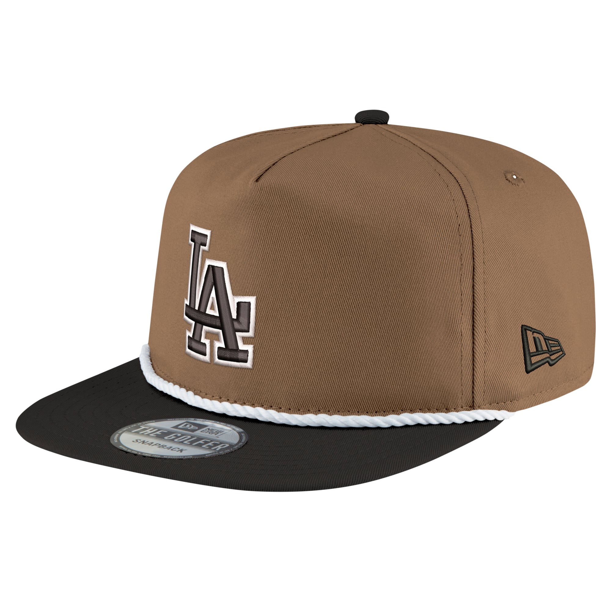 Los Angeles Dodgers New Era Golfer Snapback Hat - Khaki/Black