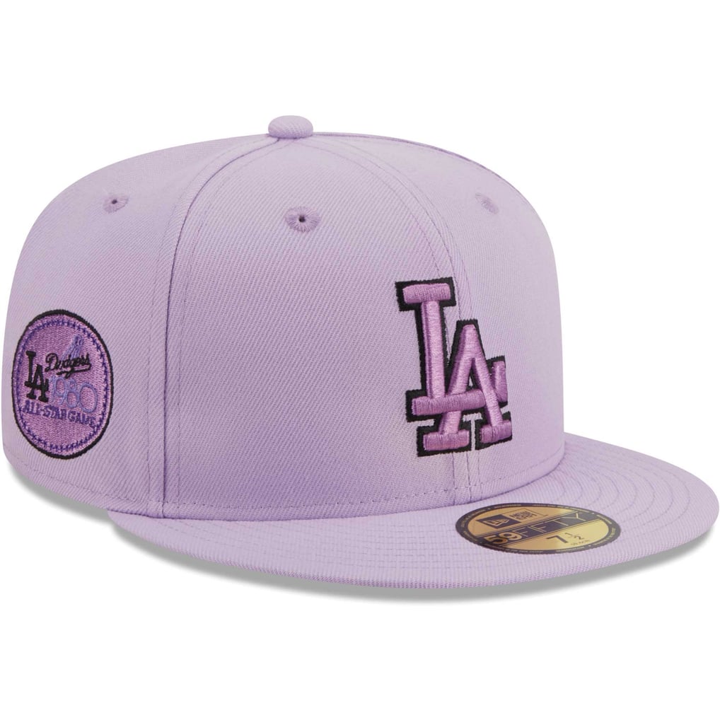 Los Angeles Dodgers New Era 59FIFTY Fitted Hat - Lavender display picture 2