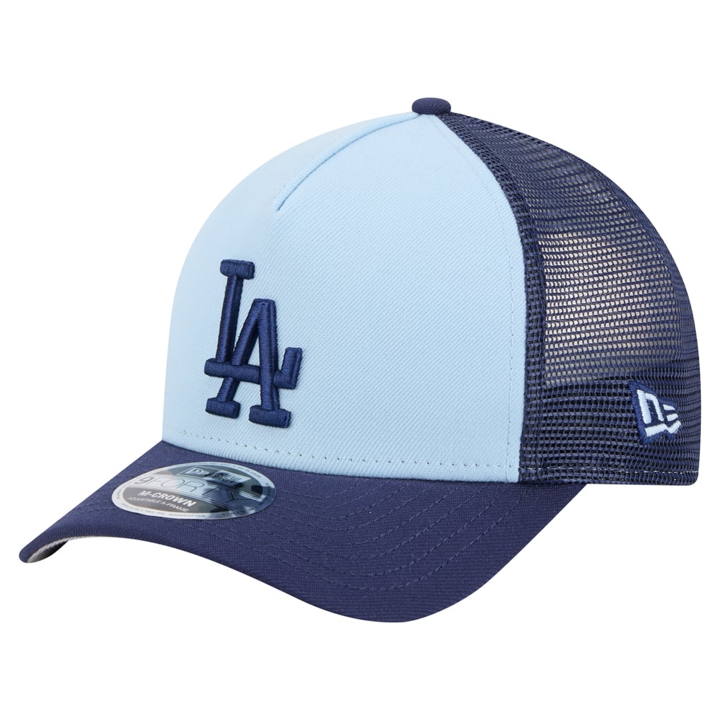 New Baby Blue and Navy Los Angeles Dodgers LA Baseball 9Forty Trucker New Era Los Angeles Dodgers  main image 2