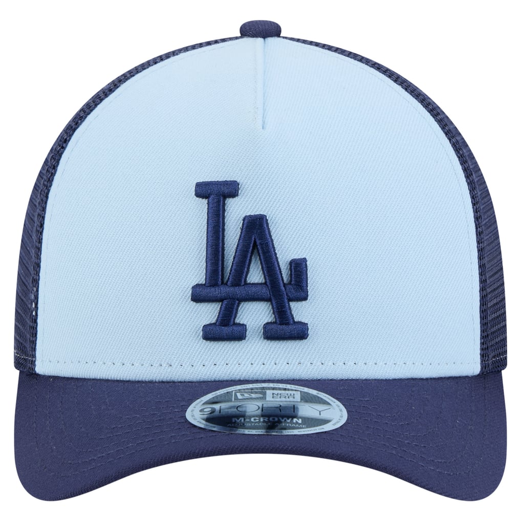 New Baby Blue and Navy Los Angeles Dodgers LA Baseball 9Forty Trucker New Era Los Angeles Dodgers  main image 3