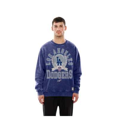  Los Angeles Dodgers New Era Mineral Washed Crewneck Sweatshirt - Navy