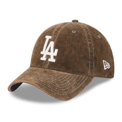 Los Angeles Dodgers New Era Corduroy Casual Classic Adjustable Hat - Olive