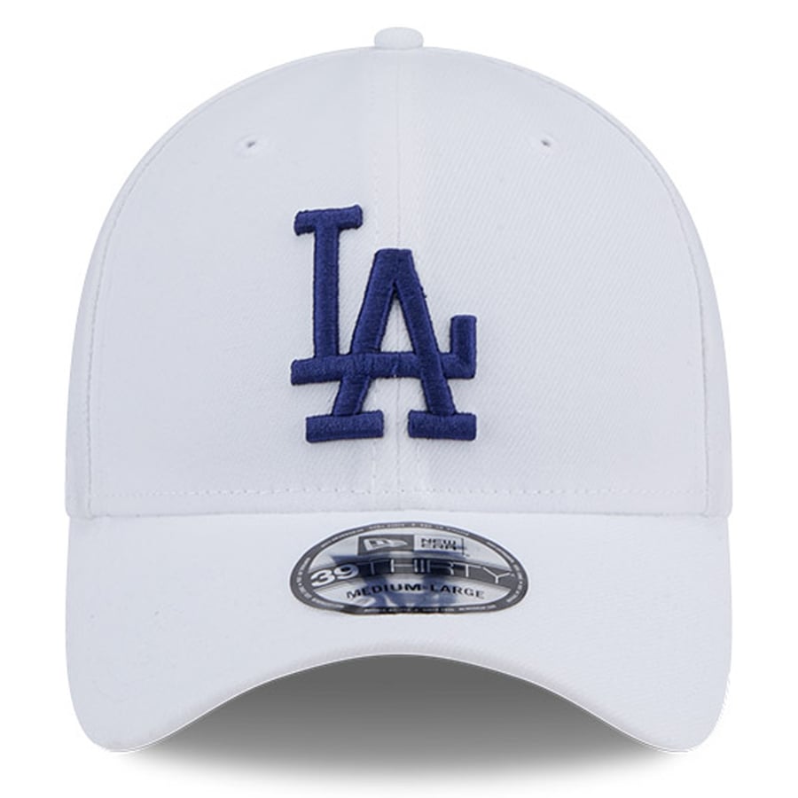 Men's Los Angeles Dodgers New Era White 39THIRTY Flex Hat