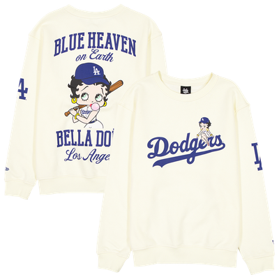 Los Angeles Dodgers New Era x Bella Doña Betty Boop Blue Heaven Sweatshirt - White
