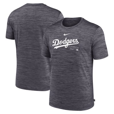 Los Angeles Dodgers Nike Authentic Collection Velocity Performance Practice T-Shirt - Charcoal