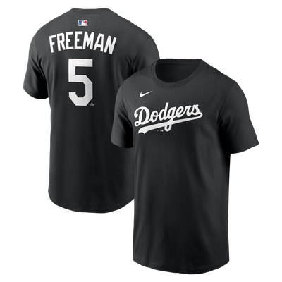 Freddie Freeman Los Angeles Dodgers Nike Home Name & Number T-Shirt - Black