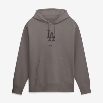  Los Angeles Dodgers Nike Washed Club Fleece Hoodie - Gray