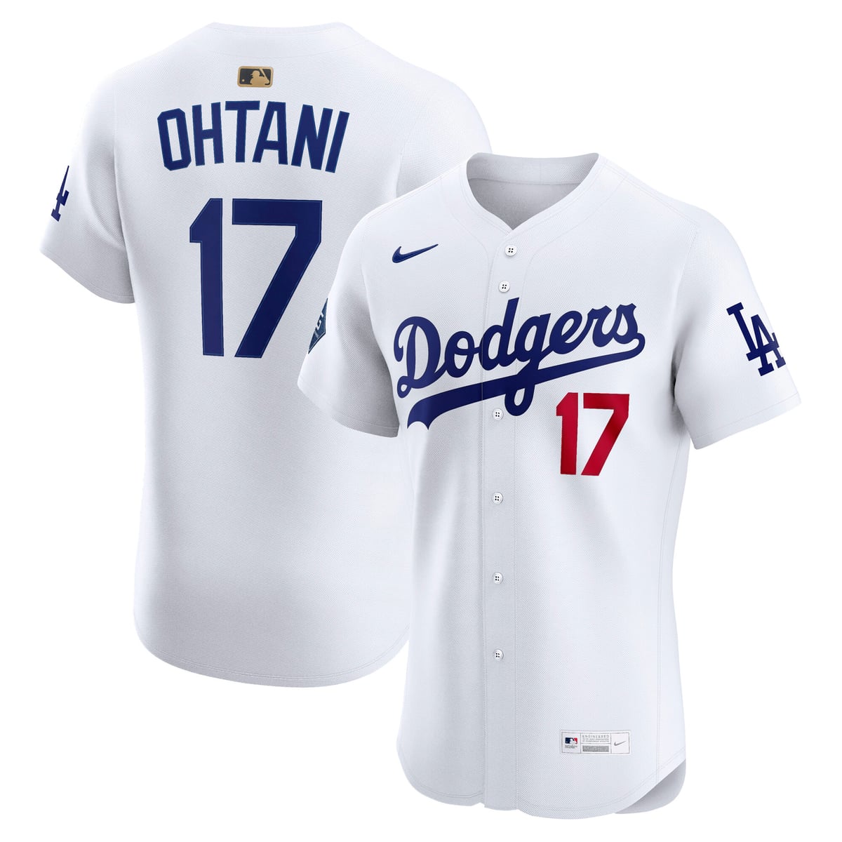 Men's Los Angeles Dodgers Shohei Ohtani Nike White Home Sponsor Patch ...