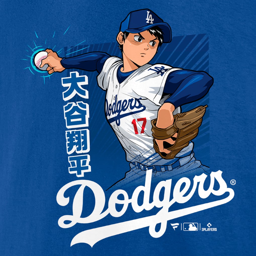 MR CARTOON DODGERS SHOHEI OHTANI TEE 青 MR CARTOON DODGERS SHOHEI 