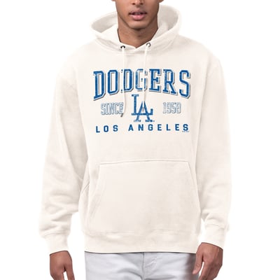  Los Angeles Dodgers Starter Established Logo Fleece Hoodie - Cream