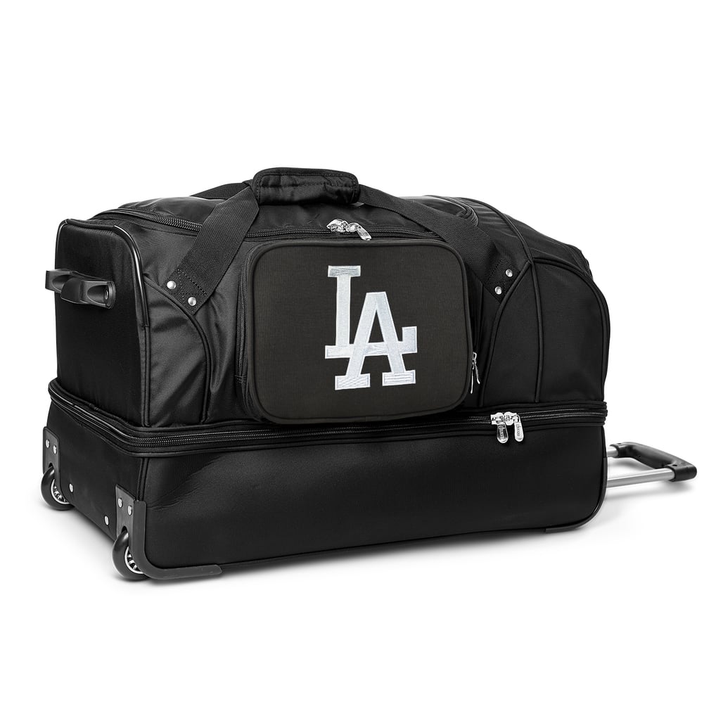 Los Angeles Dodgers MOJO 27'' 2-Wheel Drop Bottom Rolling Duffel Bag - Black