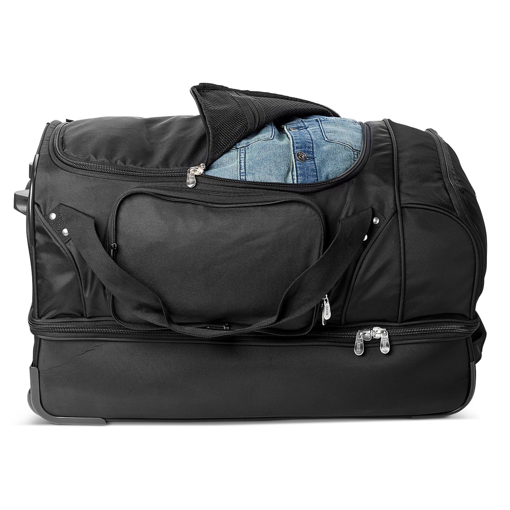 Los Angeles Dodgers MOJO 27'' 2-Wheel Drop Bottom Rolling Duffel Bag - Black