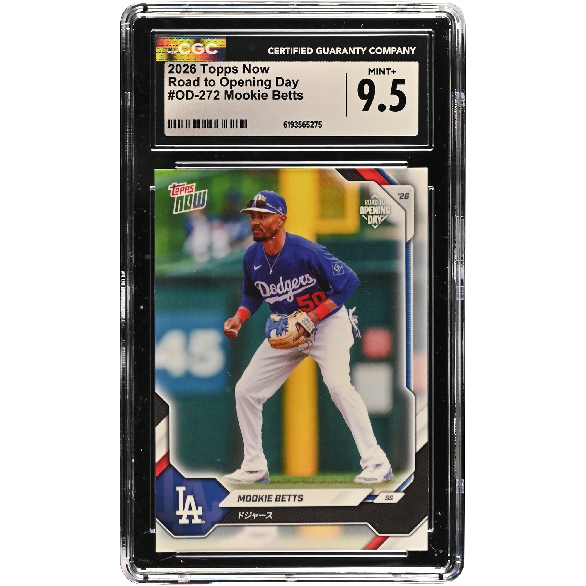 Mookie Betts Los Angeles Dodgers 2026 Topps Now Road to Opening Day - Japan Edition #OD-272 CGC Authenticated 9.5 Card