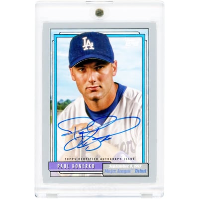 Paul Konerko Los Angeles Dodgers Autographed 2022 Topps Archives 1992 Topps MLB Debut Silver #72DB-PK #94/99 Card 