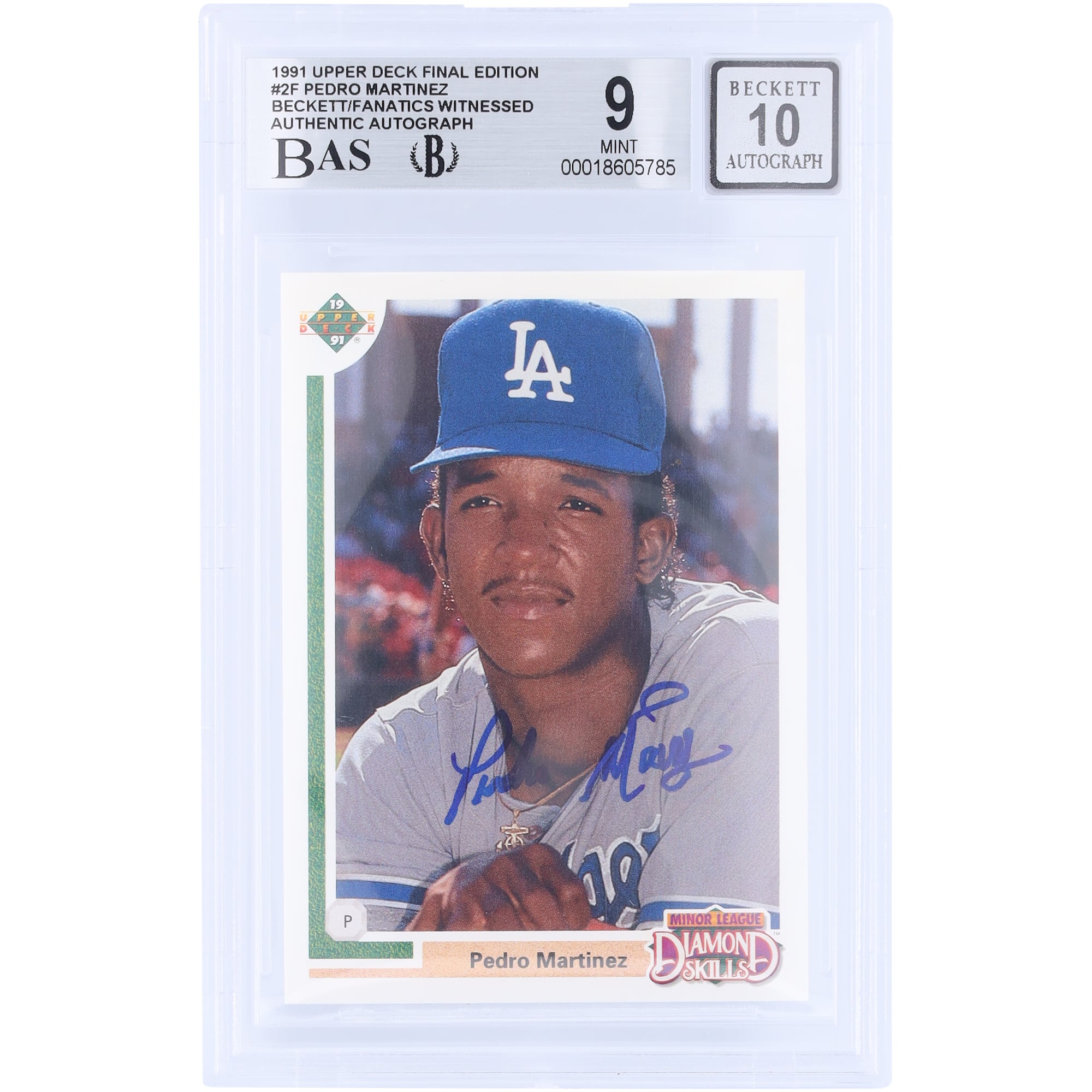 Pedro Martinez Los Angeles Dodgers Autographed 1991 Upper Deck 