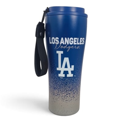 Los Angeles Dodgers Pegasus 20oz Splatter Script Stainless Steel ProSip Coffee Cup with Strap