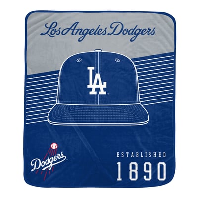 Los Angeles Dodgers Pegasus Block Stripe Logo 50" x 60" Ultra Soft Blanket