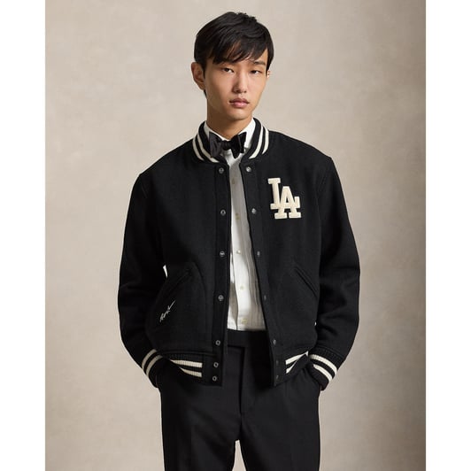 Polo Ralph Lauren Black Dodgers Bomber Jacket