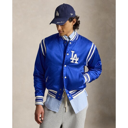  Dodgers Polo Ralph Lauren Full-Snap Satin Jacket - Royal