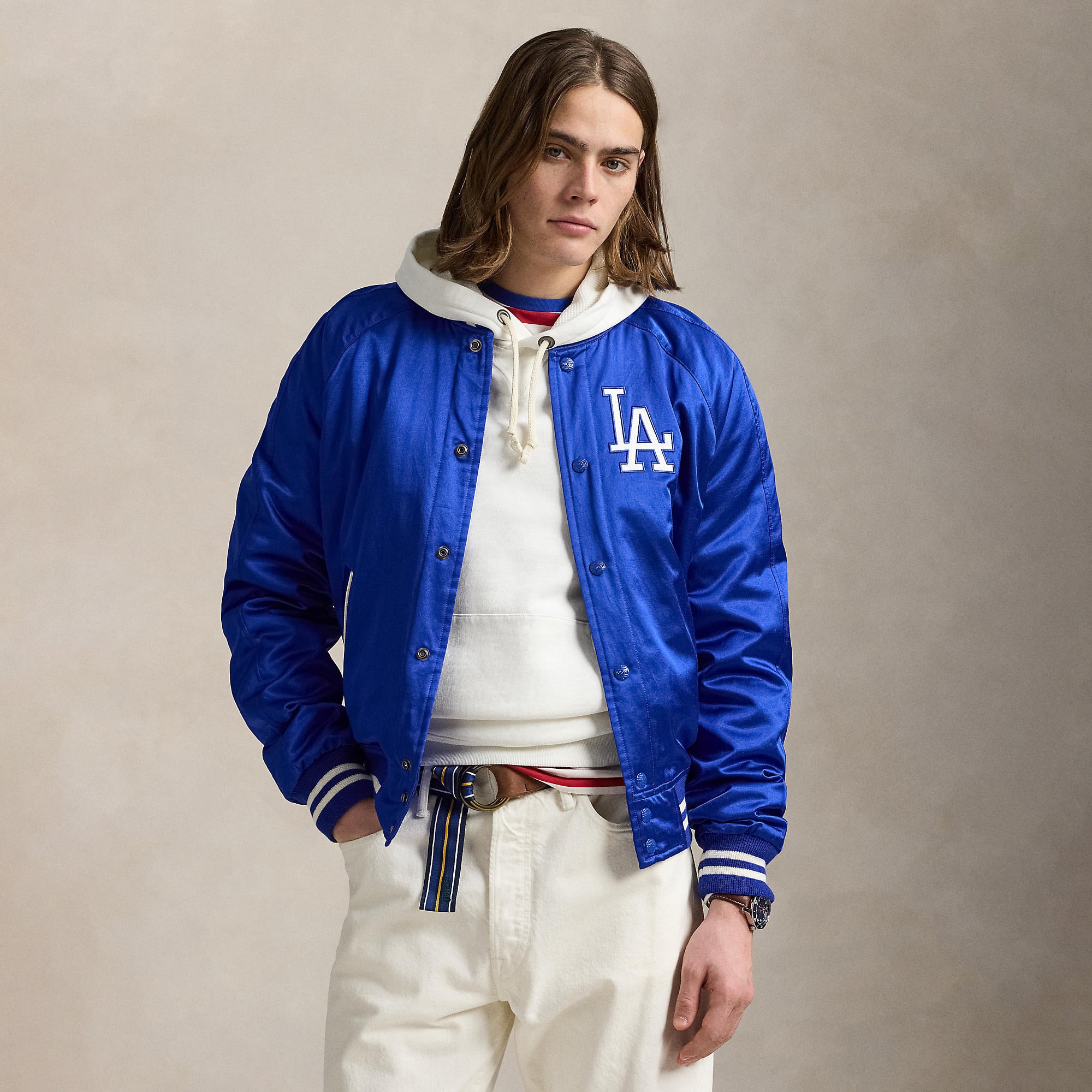 Dodgers Polo Ralph Lauren Royal Satin Jacket