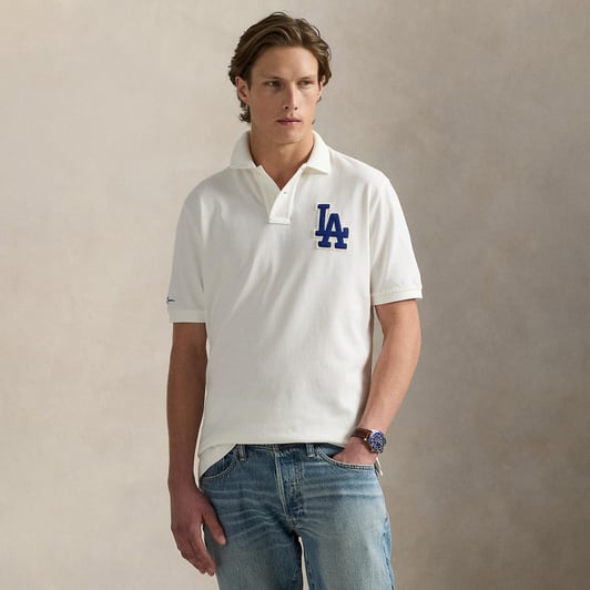 Dodgers Polo Ralph Lauren  Polo Shirt - White