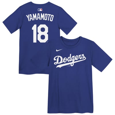 Yoshinobu Yamamoto Los Angeles Dodgers Preschool Name & Number T-Shirt - Royal