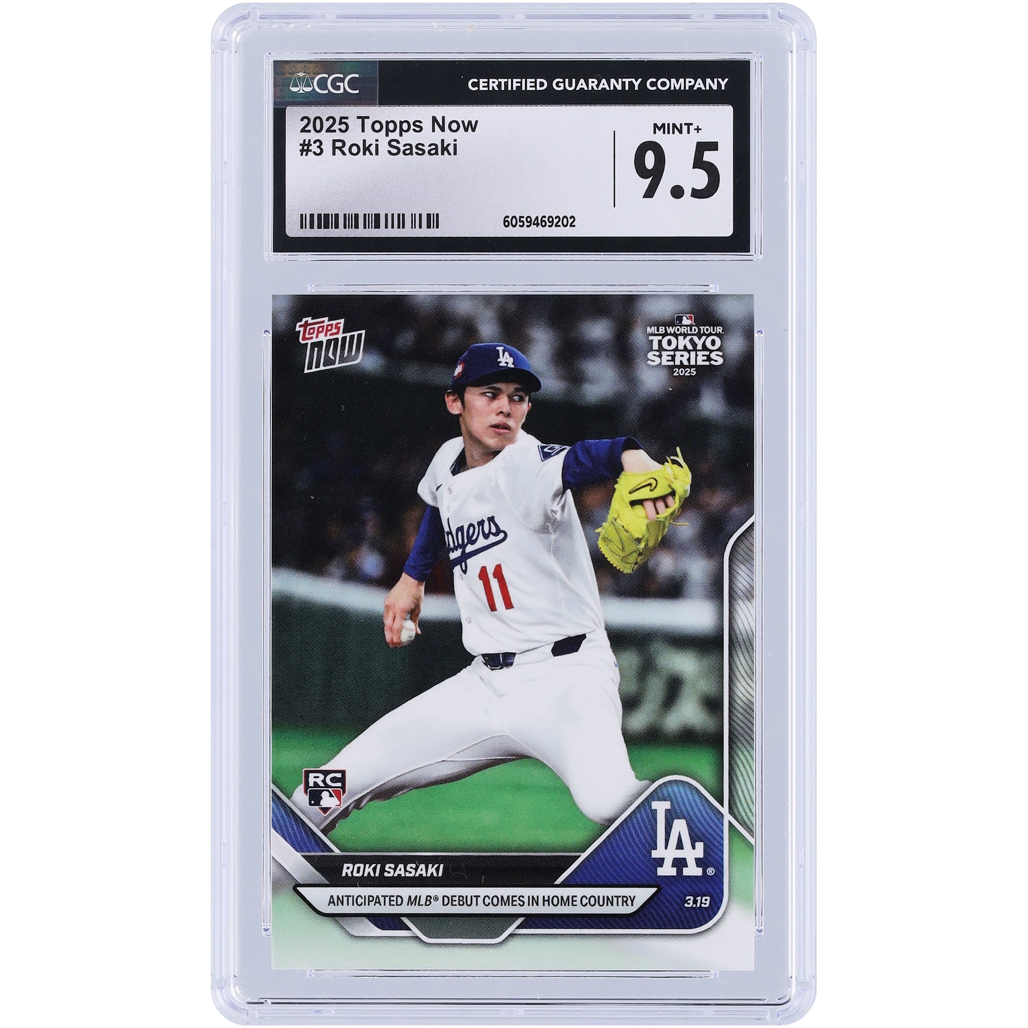 Roki Sasaki Los Angeles Dodgers 2025 Topps Now Anticipated MLB 