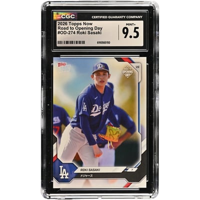 Roki Sasaki Los Angeles Dodgers 2026 Topps Now Road to Opening Day - Japan Edition #OD-274 CGC Authenticated 9.5 Card